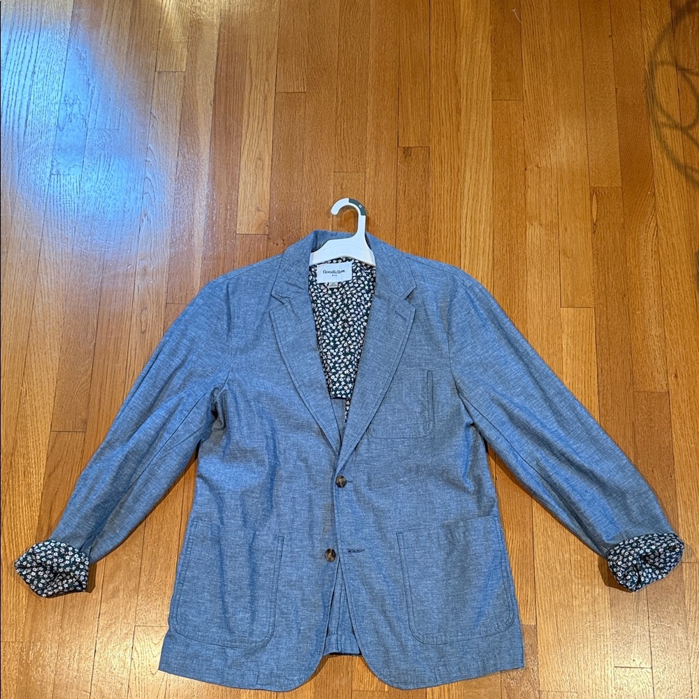 Chambray Blazer with floral lining